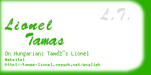 lionel tamas business card